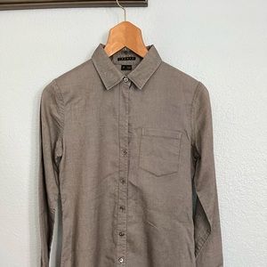 Theory -  blue classic cotton button down shirt.